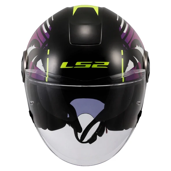 LS2 CLASSY PALM SİYAH KASK - Resim 4