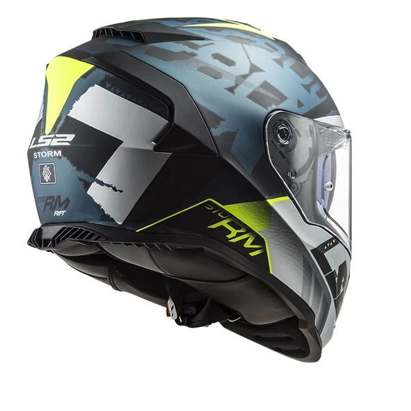 LS2 STORM 2 SPRINTER MAT SİYAH-GRİ-COBALT KASK - Resim 2