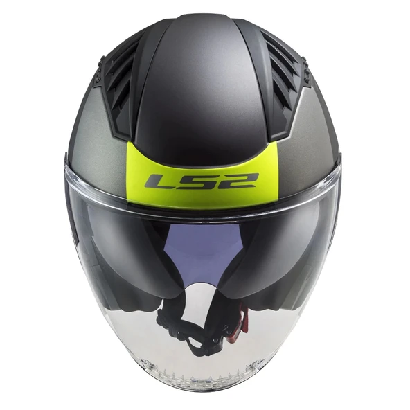 LS2 COPTER 2 URBANE MAT SİYAH-NEON SARI KASK - 4