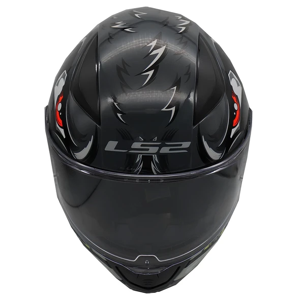 LS2 RAPID 2 SPOX GRİ-KIRMIZI KASK - Resim 3