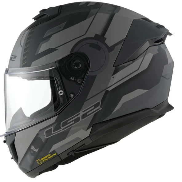 LS2 STREAM 2 SHADOW -GRİ KASK - Resim 3