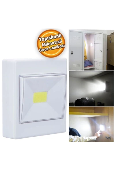 Klaus Ke47708 Yapışkanlı Kare Duvar Lambası 1w 4 X Kalem Pil ürün görseli