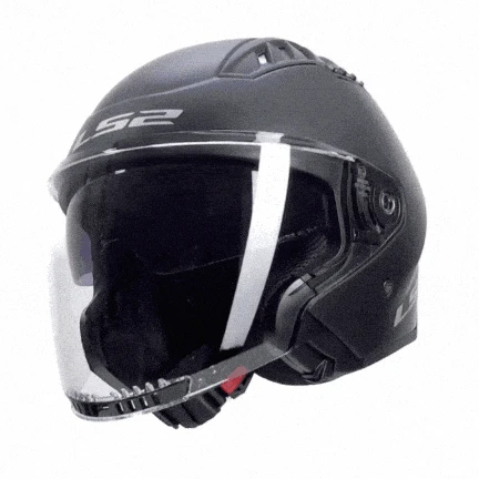 LS2 COPTER 2 MAT SİYAH KASK - Resim 3