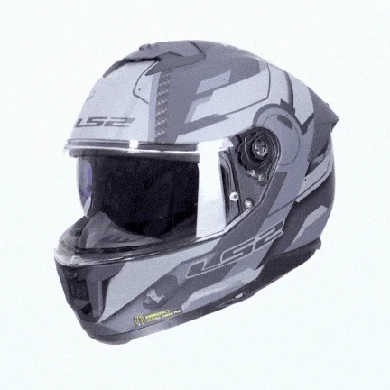 LS2 STREAM 2 SHADOW -GRİ KASK - Resim 9