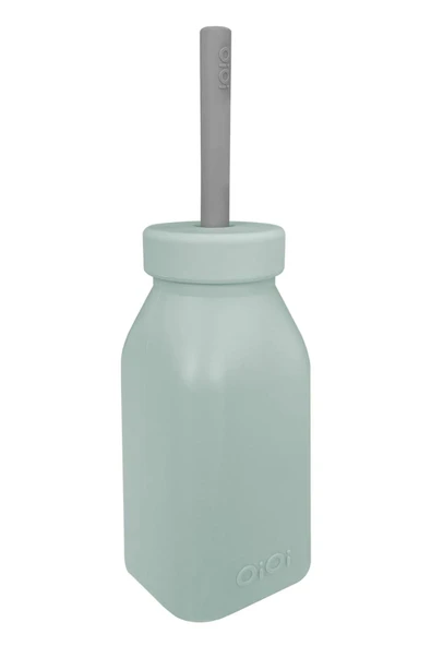 Şişe + Pipet 200ml River Green / Powder Grey