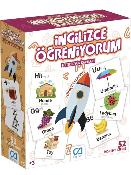 İngilizce Öğreniyorum 52 İngilizce Kelime Eğitici Oyunlar Serisi