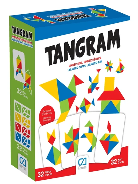 C&A Games Tangram 32 Parça Kutu Oyunu