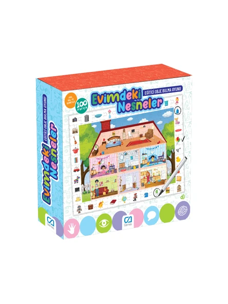 Evimdeki Nesneler 100 Parça Ara, Bul ve İşaretle!  Eğitici Oyunlar Serisi - Resim 4