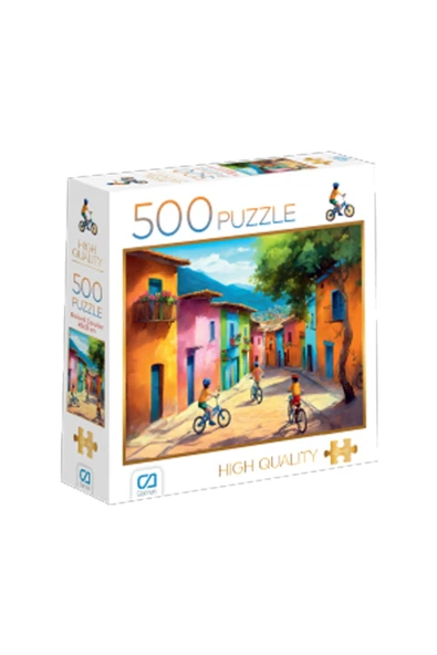 C&A Games Bisikletli Çocuklar 500 Parça Puzzle