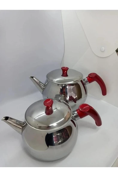 Kapris Küre Paslanmaz Çelik Kendinden Süzgeçli Mini Boy Çaydanlık - 3