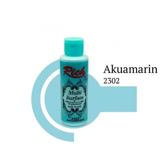 Rich Multi Surface Akrilik Boya 120ml 2302 Akuamarin ürün görseli 1