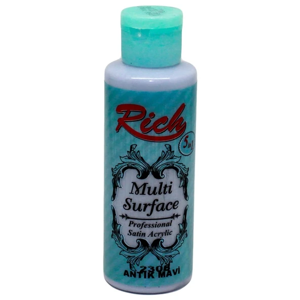 Rich Multi Surface Akrilik Boya 120ml 2306 Antik Mavi ürün görseli 1