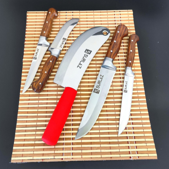 SürLaz 5'li WoodWork Soğan Satırlı Bıçak Seti