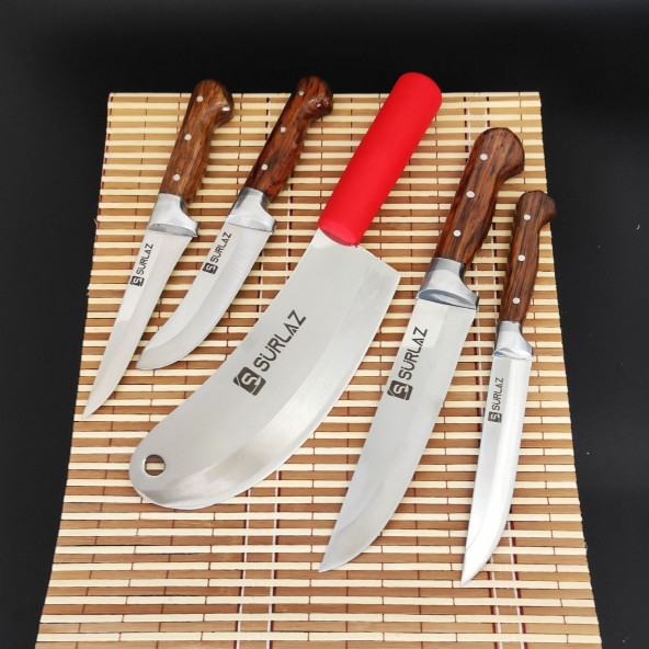 SürLaz 5'li WoodWork Soğan Satırlı Bıçak Seti - 2