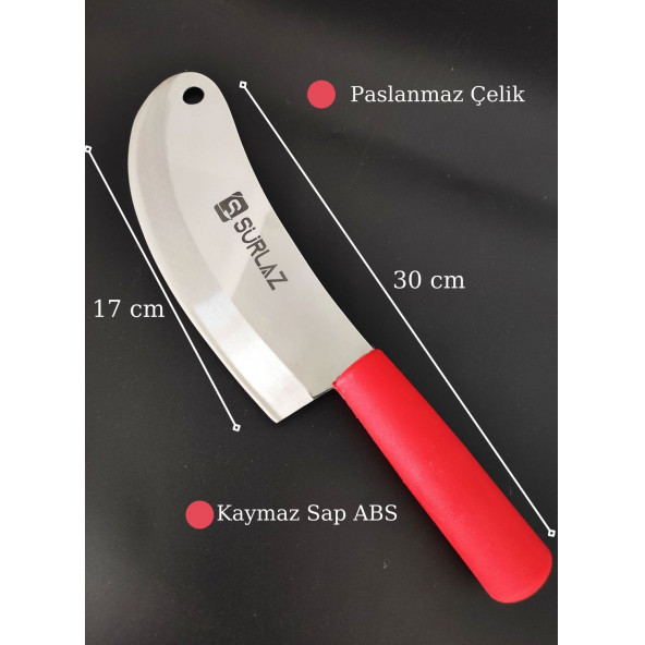 SürLaz 5 Parça Plastik & Ahşap Bıçak Seti Satırlı - 3