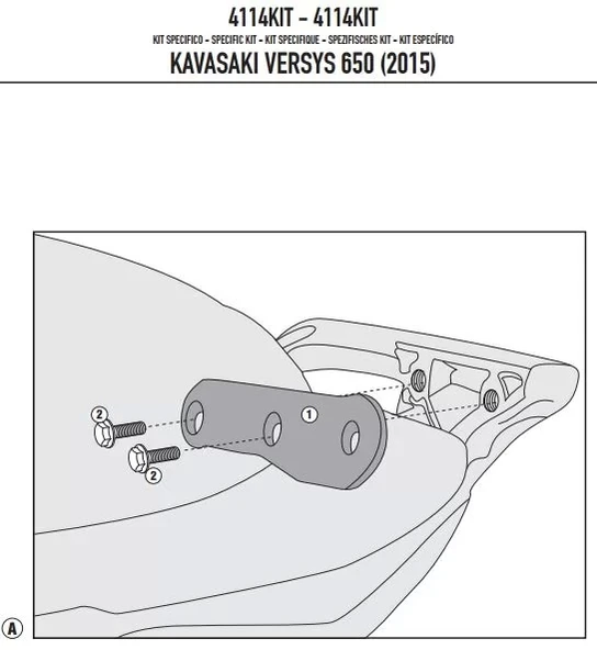 GIVI4114KITKAWASAKIVERSYS650(15-24)YANÇANTATAŞIYICIBAĞLANTIKITI
