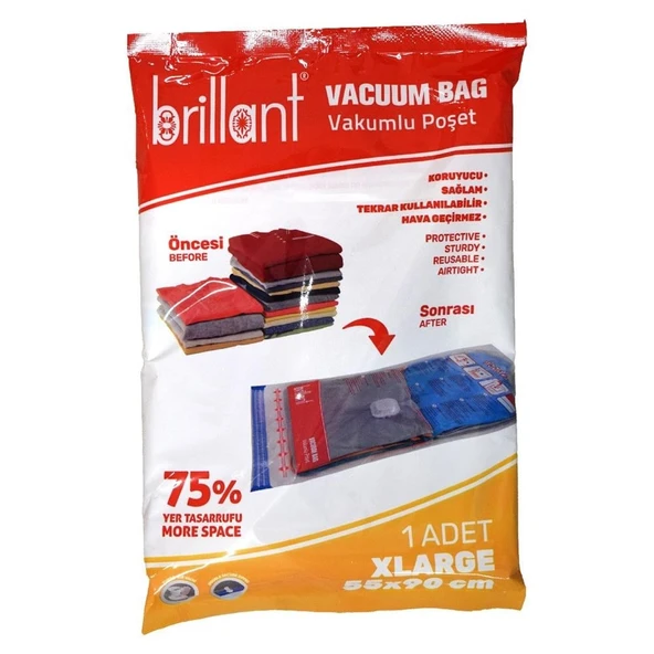 Brillant Vakum Hurç Poşet Tekli Xlarge 23702