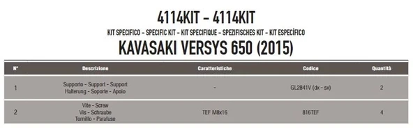 GIVI4114KITKAWASAKIVERSYS650(15-24)YANÇANTATAŞIYICIBAĞLANTIKITI - 4