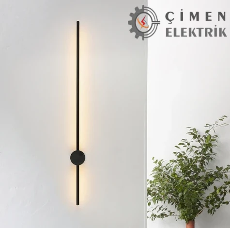 Çubuk Siyah Kasa Dekoratif LED Aplik Gün Işığı 12W 80 CM - 2