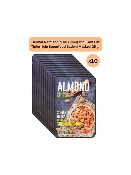 Dermal Nemlendici ve Yumuşatıcı Badem Maskesi 25 gr 10 Adet ürün görseli 1