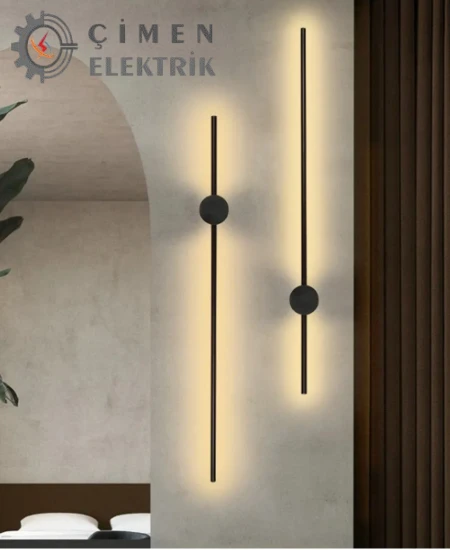 Çubuk Siyah Kasa Dekoratif LED Aplik Gün Işığı 12W 80 CM - 3