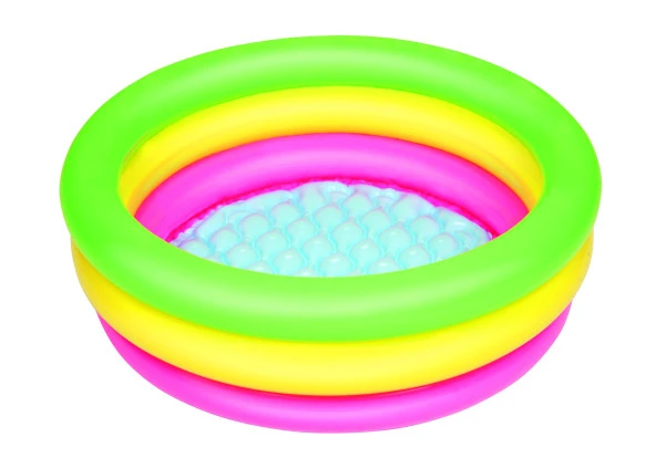 Pompalı-Bestway 3 Boğum Renkli, Şişme Zemin Çocuk Havuzu, 51128 - 2