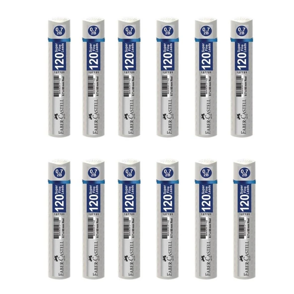 Faber-Castell Grip Min 0.7 mm 120'li Tüp Hindistan Ceviz Süt - 12 Adet