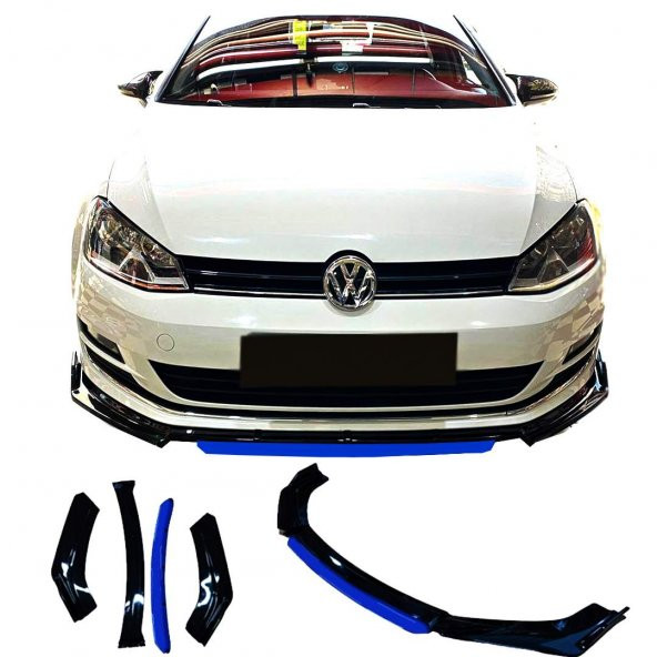 Volkswagen golf Uyumlu Ön Lip mavi Renkli 4 Parça - A+ Ürün - Dayanıklı Malzeme