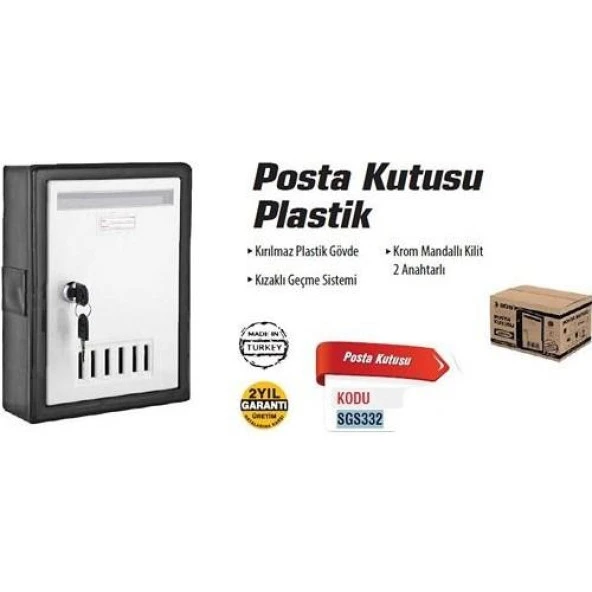 Posta Kutusu SGS332 Plastik İki Anahtarlı - 2