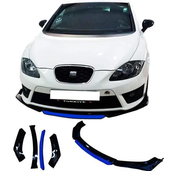 Seat leon Uyumlu Ön Lip mavi Renkli 4 Parça - A+ Ürün - Dayanıklı Malzeme