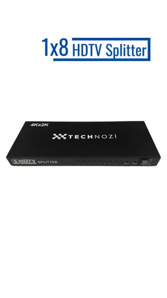 Technozi  8 Port Hdmi Çoklayıcı Splitter Switch Çoğaltıcı Çoklu Ekran - 2