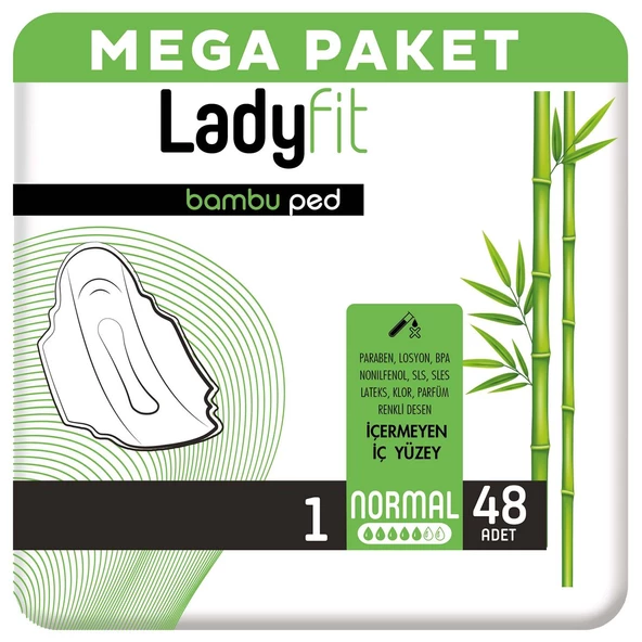 Ladyfit Bambu Ped Mega Normal 48 Ped