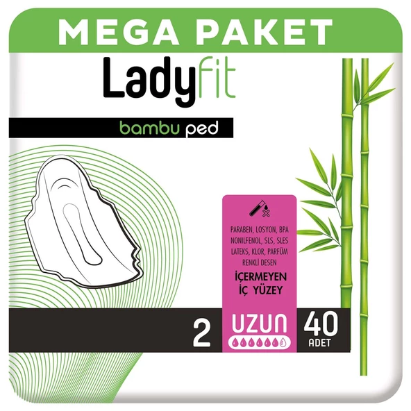 Ladyfit Bambu Ped Mega Uzun 40 Ped