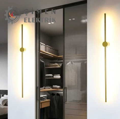 Çubuk Gold Kasa Dekoratif LED Aplik Gün Işığı 12W 80 CM - 2