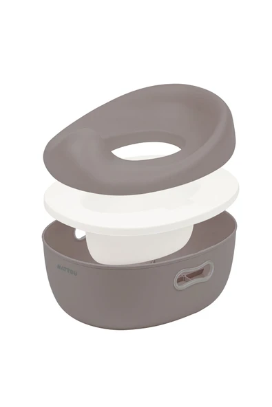 Nattou Potty Care 3 in 1 Lazımlık Oturak Ve Tuvalet Adaptörü - Kahverengi. - 5