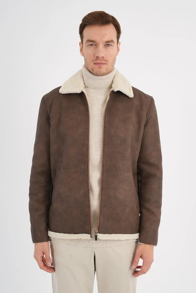 Luncio Kahverengi Kürklü Mont - 5