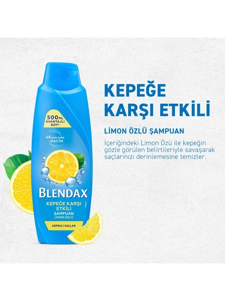 Blendax Kepeğe Karşı Etkili Limon Özlü Şampuan 500 Ml - 3