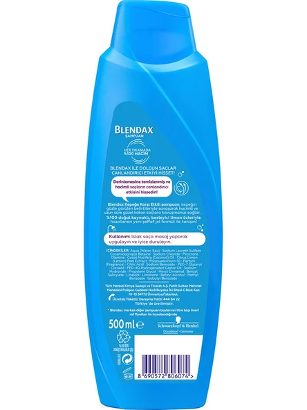 Blendax Kepeğe Karşı Etkili Limon Özlü Şampuan 500 Ml - 2