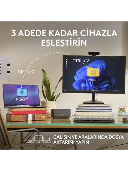 Logitech MX Anywhere 3 910-005989 Gri Şarjlı Lazer Kablosuz Mouse - 8