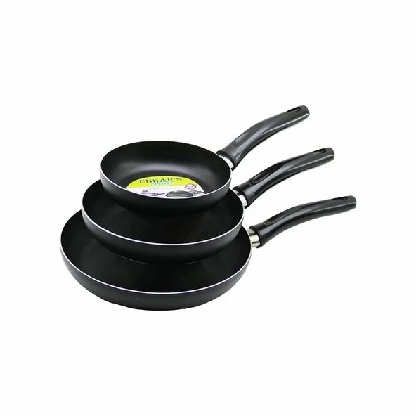3 BOY TEFLON TAVA SETİ BAKALİT SAPLI16-20-24CM. (4172) - 2