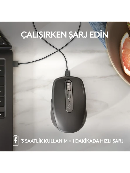 Logitech MX Anywhere 3 910-005989 Gri Şarjlı Lazer Kablosuz Mouse - 6