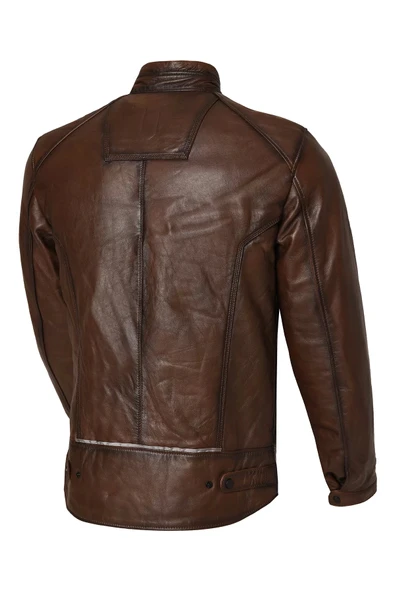 VEXO MOTO DERİ MONT ANTİK KAHVE - 3