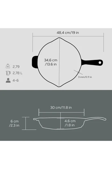 Lava 30Cm Metal Kulplu Kızartma Tavası - LV ECO Y TV 30 - 5