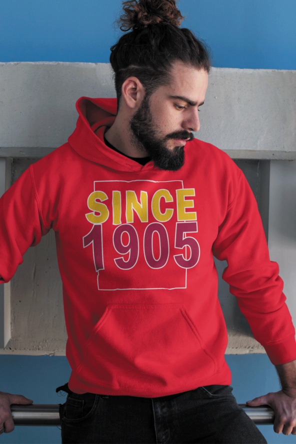 Since 1905 Kırmızı GS Erkek Kapşonlu Sweatshirt - Hoodie