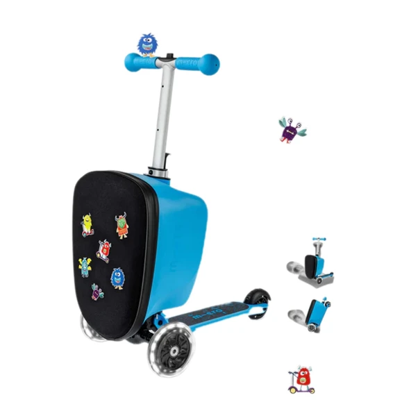 Micro Scooter Luggage Junior Velcro Blue  Mavi 2+ Yaş - 2
