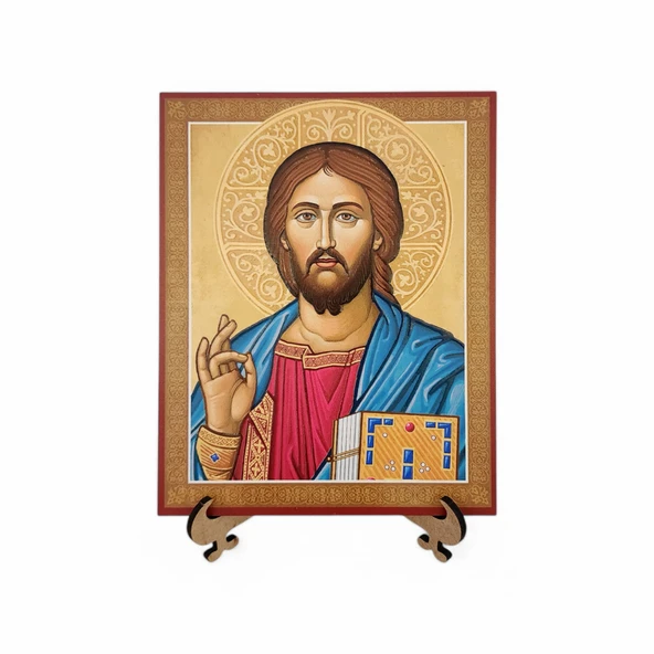 Bizans İsa Portresi İkona ürün görseli