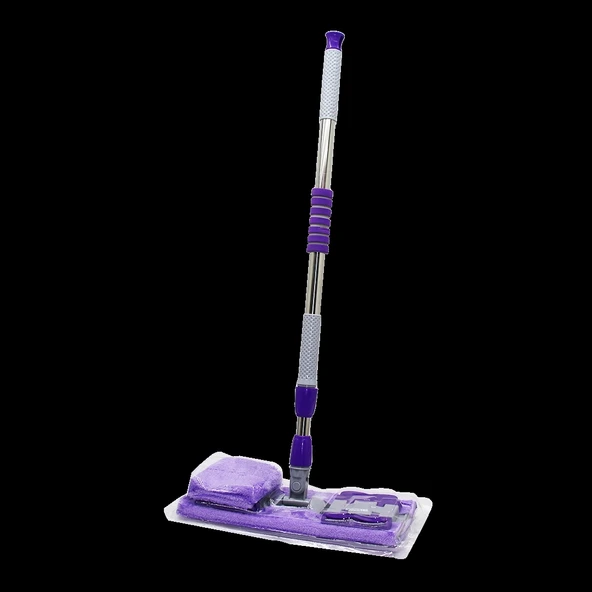 130CM SAPLI 360° DÖNER SAPLI PALET MOP - M.FİBER PASPAS YEDEK BEZLİ DUVAR SİLME MOP (4172) - 1