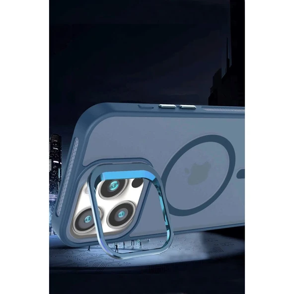 Apple iPhone 16 Pro Max Kılıf Kamera Standlı Kapak Jko-FletLens - Resim 2