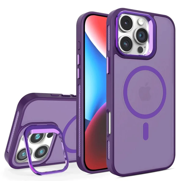 Apple iPhone 16 Pro Max Kılıf Kamera Standlı Kapak Jko-FletLens ürün görseli 1