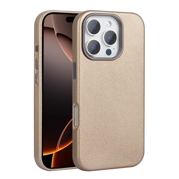 Apple iPhone 16 Pro Max Kılıf Magsafe Şarj Özellikli Deri Görünüm Zr-Adora ürün görseli 1